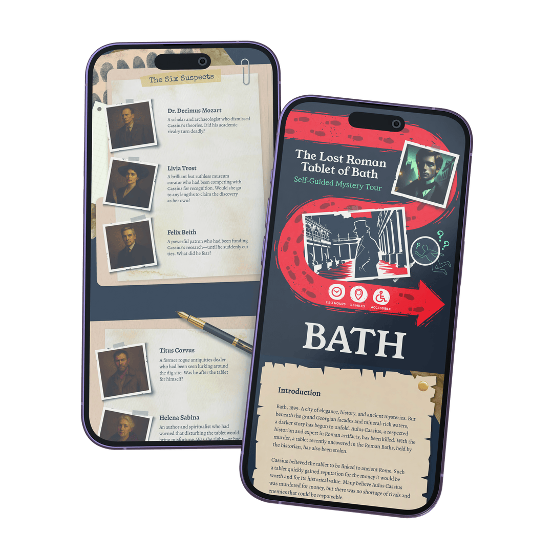Bath Self-Guided Murder Mystery Tour Guide Booklet | Outdoor Escape Room Game & City Treasure Hunt Adventure | Fun Thing to Do in Bath - The Lost Roman Tablet of Bath