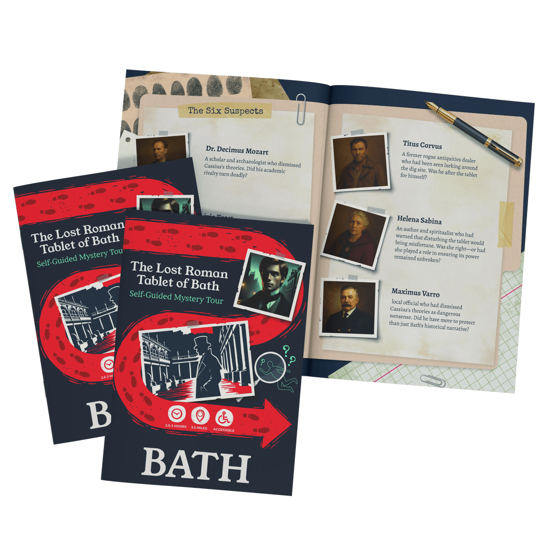 Bath Self-Guided Murder Mystery Tour Guide Booklet | Outdoor Escape Room Game & City Treasure Hunt Adventure | Fun Thing to Do in Bath - The Lost Roman Tablet of Bath