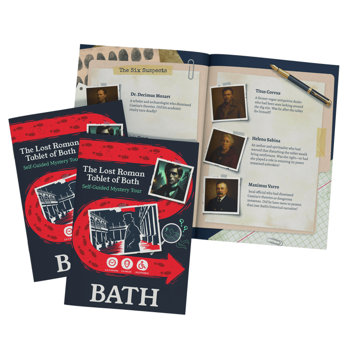 Bath Self-Guided Murder Mystery Tour Guide Booklet | Outdoor Escape Room Game & City Treasure Hunt Adventure | Fun Thing to Do in Bath - The Lost Roman Tablet of Bath