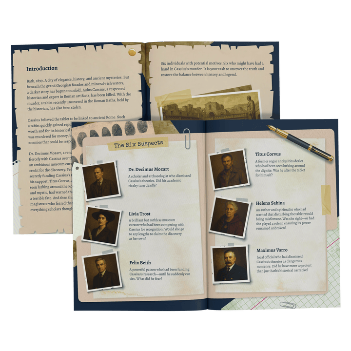 Bath Self-Guided Murder Mystery Tour Guide Booklet | Outdoor Escape Room Game & City Treasure Hunt Adventure | Fun Thing to Do in Bath - The Lost Roman Tablet of Bath