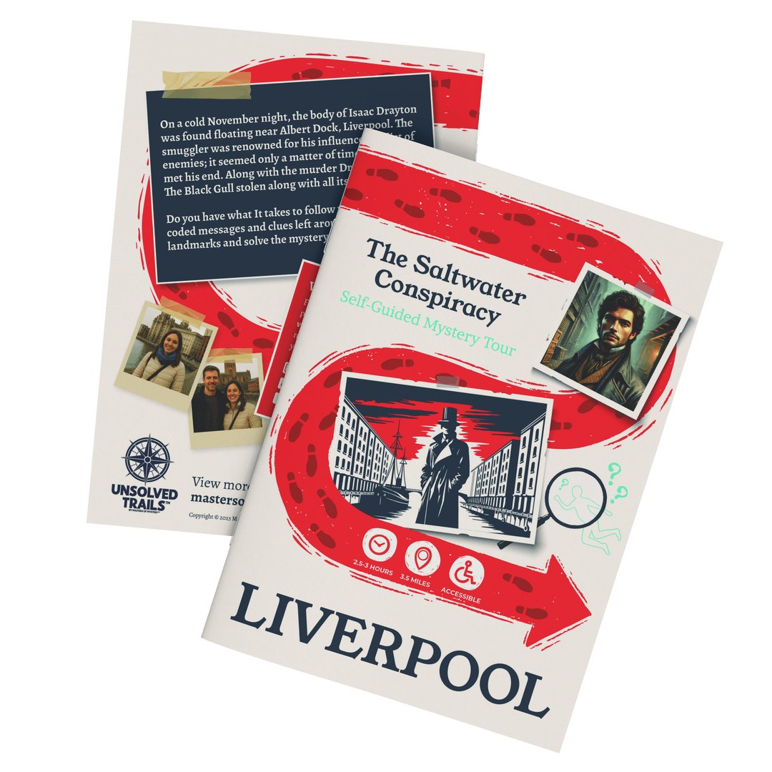 Liverpool Self-Guided Murder Mystery Tour Guide Booklet | Outdoor Escape Room Game & City Treasure Hunt Adventure | Fun Thing to Do in Liverpool – The Saltwater Conspiracy