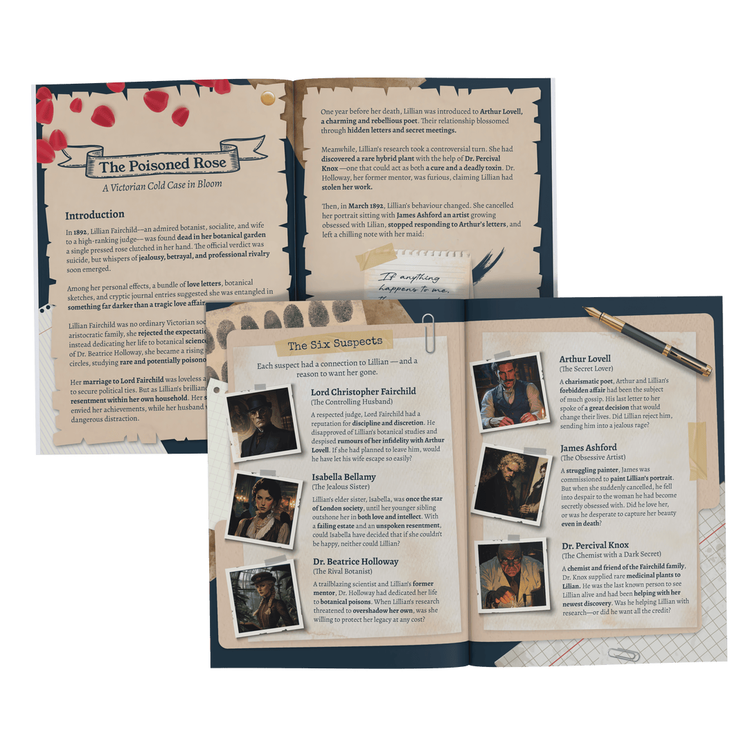 London Self-Guided Murder Mystery Tour Guide Booklet | Outdoor Escape Room Game & City Treasure Hunt Adventure | Fun Thing to Do in London – The Poisoned Rose