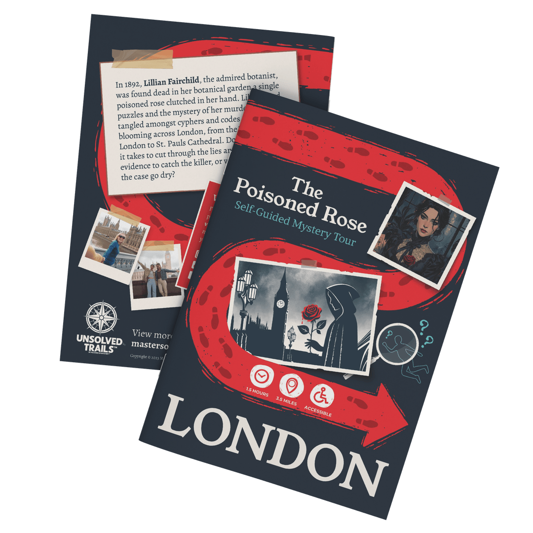 London Self-Guided Murder Mystery Tour Guide Booklet | Outdoor Escape Room Game & City Treasure Hunt Adventure | Fun Thing to Do in London – The Poisoned Rose