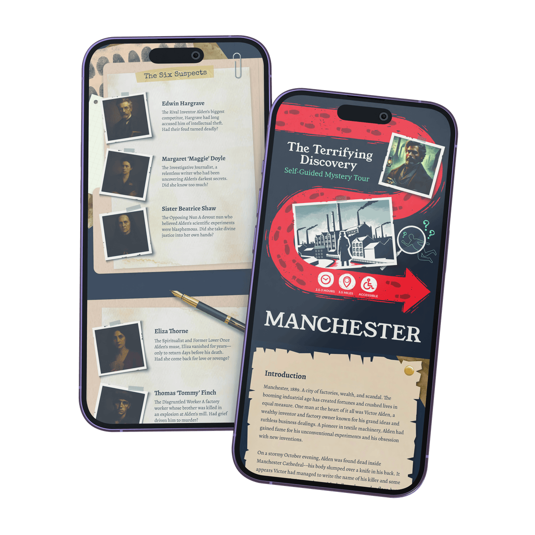 Secret Guide Manchester Manchester Self-Guided Murder Mystery Tour Guide Booklet | Outdoor Esc ...