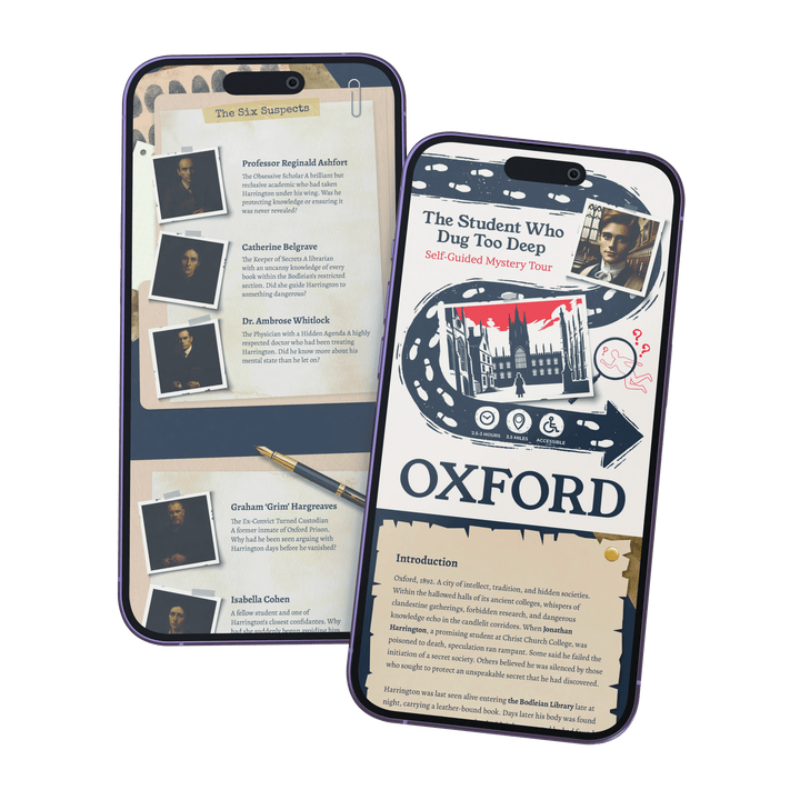 Oxford Self-Guided Murder Mystery Tour Guide Booklet | Outdoor Escape Room Game & City Treasure Hunt Adventure | Fun Thing to Do in Oxford – The Missing Manuscript