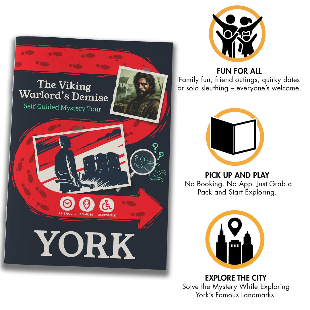 York Self-Guided Murder Mystery Tour Guide Booklet | Outdoor Escape Room Game & City Treasure Hunt Adventure | Fun Thing to Do in York – The Viking Warlord’s Demise