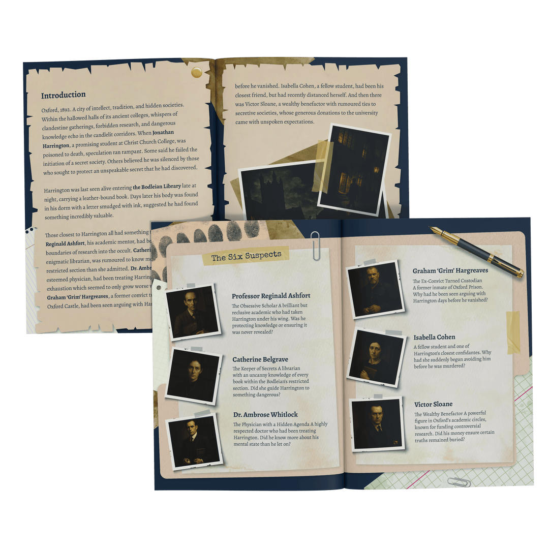 Oxford Self-Guided Murder Mystery Tour Guide Booklet | Outdoor Escape Room Game & City Treasure Hunt Adventure | Fun Thing to Do in Oxford – The Missing Manuscript